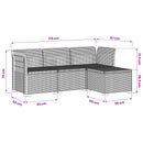 vidaXL 4-Fős Kerti Kanapé Rattan Kinézet PP Világosszürke