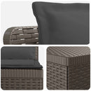 vidaXL 5-Személyes Kerti Kanapé Párnákkal Rattan Hatású PP