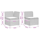 vidaXL 7-Fős Kerti Kanapé Párnákkal Rattan Kinézettel PP Fehér