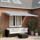 vidaXL Napellenző ponyva Kék és Fehér 600 × 300 cm Poliészter