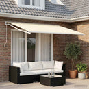 vidaXL Napellenző ponyva Krémszínű 300 x 250 cm Poliészter