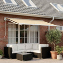 vidaXL Napellenző ponyva Krémszínű 350 x 250 cm Poliészter