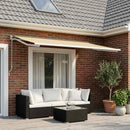 vidaXL Napellenző ponyva Krémszínű 450 × 350 cm Poliészter