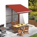 vidaXL Napellenző ponyva Narancs és Barna 300 x 250 cm Poliészter