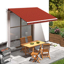 vidaXL Napellenző ponyva Narancs és Barna 350 x 250 cm Poliészter