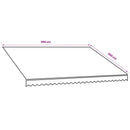 vidaXL Napellenző ponyva Narancs és Barna 350 x 250 cm Poliészter