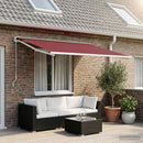 vidaXL Napellenző ponyva Burgundi Vörös 300 x 250 cm Poliészter