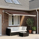 vidaXL Napellenző ponyva Barna 300 x 200 cm Poliészter