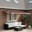 vidaXL Napellenző ponyva Barna 350 x 250 cm Poliészter