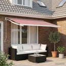vidaXL Napellenző ponyva Piros és Fehér 350 x 250 cm Poliészter