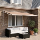 vidaXL Napellenző ponyva Kék és Narancs 450 × 350 cm Poliészter
