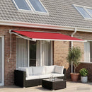vidaXL Napellenző ponyva Piros 300 x 250 cm Poliészter
