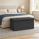 vidaXL Összecsukható tárolópad Sötétszürke 180 kg 80 L 77 x 38 x 38 cm
