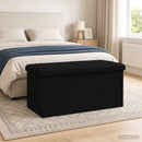vidaXL Összecsukható tárolópad Fekete 180 kg 80 L 77 x 38 x 38 cm