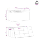 vidaXL Összecsukható tárolópad Fehér 180 kg 80 L 77 x 38 x 38 cm