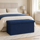 vidaXL Összecsukható tárolópad Kék 180 kg 80 L 77 x 38 x 38 cm Vászon