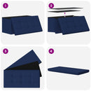 vidaXL Összecsukható tárolópad Kék 180 kg 80 L 77 x 38 x 38 cm Vászon