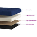 vidaXL Összecsukható tárolópad Kék 180 kg 80 L 77 x 38 x 38 cm Vászon