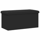 vidaXL Összecsukható tárolópad Fekete 180 kg 80 L 77 x 38 x 38 cm PVC