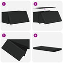 vidaXL Összecsukható tárolópad Fekete 180 kg 80 L 77 x 38 x 38 cm PVC