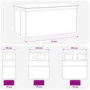 vidaXL Összecsukható tárolópad Fekete 180 kg 80 L 77 x 38 x 38 cm PVC