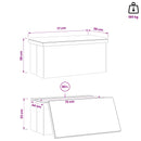 vidaXL Összecsukható tárolópad Fekete 180 kg 80 L 77 x 38 x 38 cm PVC