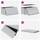 vidaXL Összecsukható tárolópad Fehér 180 kg 80 L 77 x 38 x 38 cm PVC