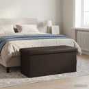 vidaXL Összecsukható tárolópad Barna 180 kg 80 L 77 x 38 x 38 cm PVC