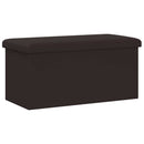 vidaXL Összecsukható tárolópad Barna 180 kg 80 L 77 x 38 x 38 cm PVC