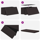 vidaXL Összecsukható tárolópad Barna 180 kg 80 L 77 x 38 x 38 cm PVC
