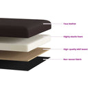 vidaXL Összecsukható tárolópad Barna 180 kg 80 L 77 x 38 x 38 cm PVC