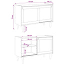 vidaXL Széf BILBAO Sötét karamell 114 x 45 x 75 cm