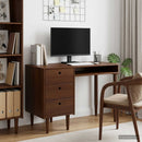 vidaXL Asztal BILBAO Sötét karamell 114 x 53 x 75 cm