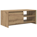 vidaXL Dohányzóasztal Kézműves Tölgy 102 x 50 x 45 cm Szerelt fa
