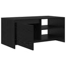 vidaXL Dohányzóasztal Fekete Tölgy 102 x 50 x 45 cm Szerelt fa