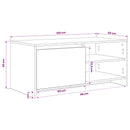 vidaXL Dohányzóasztal Fekete Tölgy 102 x 50 x 45 cm Szerelt fa