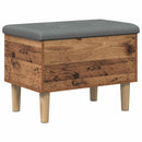 vidaXL Tároló pad párnával Tölgyfa 62 x 42 x 46 cm Szerelt Fa