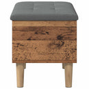 vidaXL Tároló pad párnával Tölgyfa 62 x 42 x 46 cm Szerelt Fa