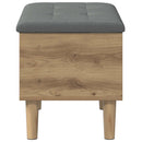 vidaXL Tároló pad párnával Kézműves Tölgy 62 x 42 x 46 cm Szerelt Fa