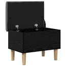 vidaXL Tároló pad párnával Fekete Tölgy 62 x 42 x 46 cm Szerelt Fa