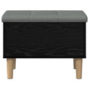 vidaXL Tároló pad párnával Fekete Tölgy 62 x 42 x 46 cm Szerelt Fa