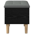 vidaXL Tároló pad párnával Fekete Tölgy 62 x 42 x 46 cm Szerelt Fa