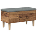 vidaXL Tároló pad párnával Antik Fa 82 x 42 x 46 cm Szerelt Fa