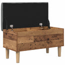 vidaXL Tároló pad párnával Tölgyfa 82 x 42 x 46 cm Szerelt Fa
