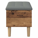 vidaXL Tároló pad párnával Antik Fa 82 x 42 x 46 cm Szerelt Fa