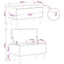 vidaXL Tároló pad párnával Tölgyfa 82 x 42 x 46 cm Szerelt Fa