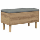 vidaXL Tároló pad párnával Kézműves Tölgy 82 x 42 x 46 cm Szerelt Fa
