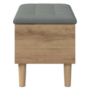 vidaXL Tároló pad párnával Kézműves Tölgy 82 x 42 x 46 cm Szerelt Fa