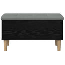 vidaXL Tároló pad párnával Fekete Tölgy 82 x 42 x 46 cm Szerelt Fa
