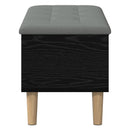 vidaXL Tároló pad párnával Fekete Tölgy 82 x 42 x 46 cm Szerelt Fa
